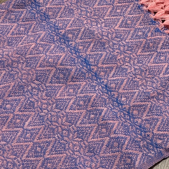 Mexican Pink Lavender Rebozo Shawl - Picture 4 of 4